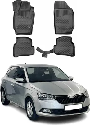 Obrázok produktu pre 2019-2021 Škoda Fabia podlahové rohože TPE čierne 4 ks