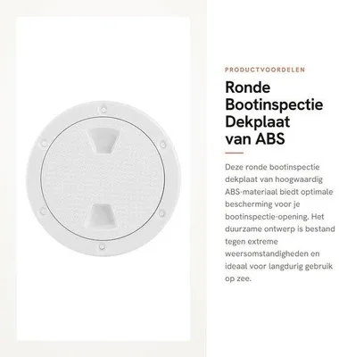 Productafbeelding van Dekplaat 4" Ronde - UV-bestendig - Corrosiebestendig