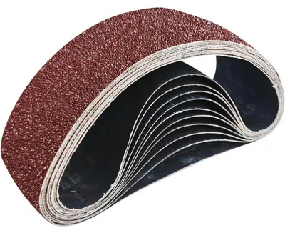 Produktbild von Schleifbänder 40 x 303 mm, 34 Stück, Körnungen P80-P400, für Bandschleifer