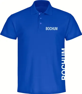 Produktbild von multifanshop Poloshirt - Bochum - Brust & Seite, blau, Größe S