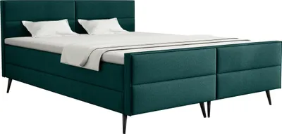 Produktbild von FEDVE Boxspringbett Doppelbett Bockau Schlafzimmer Bett Bonell-Matratze Topper 140x200 cm Grün (Monolith 37)
