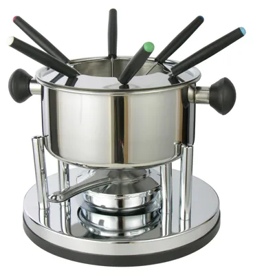 Produktbild von Fondue-Set Edelstahl mit Topf und Gabeln Haushalt International