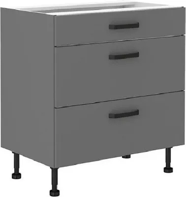 Produktbild von Unterer Schubladenschrank NELJA –⁠⁠⁠⁠⁠⁠ Breite 80 cm, Anthrazit