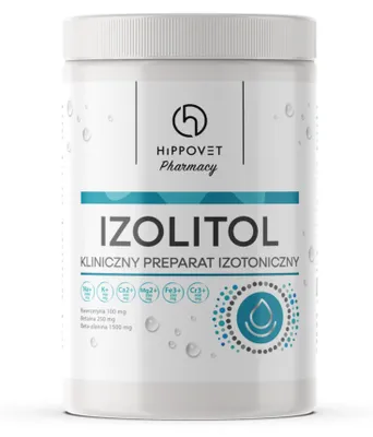 Produktbild von Hippovet Izolitol Pferdefutter Klinische Isotonische Elektrolyte Für Sportpferde, Mit Beta-Alanin, Betain Und Traubenkernextrakt, 1 Kg