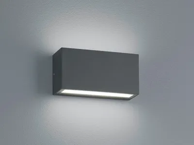 Produktbild von LED Außenwandleuchte mit UP and DOWN Anthrazit IP65 Fassadenbeleuchtung Hauswand