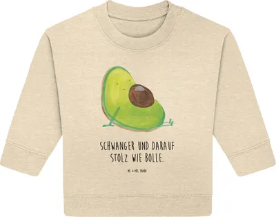 Produktbild von Mr. & Mrs. Panda Organic Baby Pullover Avocado Schwangerschaft 24. - 36. Monat - Natural Raw - Geschenk, Bullover, Geburt, Schwanger