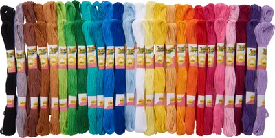 Image de Fil à broder 52 doses de 8m en 26 couleurs, 1set