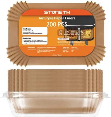 Image de 200 feuilles de papier sulfurisé pour friteuse à air chaud à double chambre, compatibles avec les modèles AF300EU et SL400EU, à utiliser dans une friteuse à air chaud