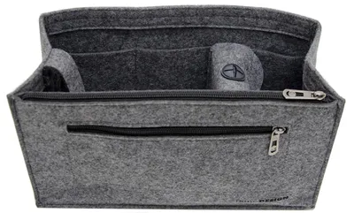 Image de Organisateur de sacs à main 36x12x22cm Feutre Sacs Intérieur Insert XL Sac Gris
