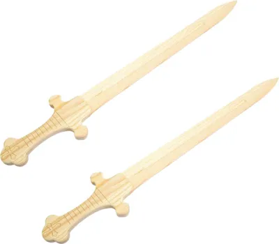 Produktbild von 2 Ritterschwerter aus Holz zum Dekorieren 50 cm