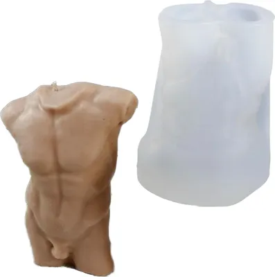 Obrázek produktu pro Silikon Kerzenform Seifen Gussform, Körper Mann, 106 x 80 x 55 mm, 117 ml