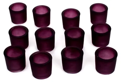 Produktbild von 12er Set Teelichtgläser 6 cm in Lila