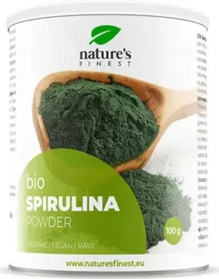 Produktbild von 100% Organic Spirulina Pulver - Grünes Superfood - Nature's Finest - 100g