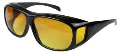 Produktbild von Boolavard Überzieh Nachtsichtbrille für Autofahrer, für Brillenträger, getönte polarisierende Gläser, gemäß ISO Norm, schwarz/gelb