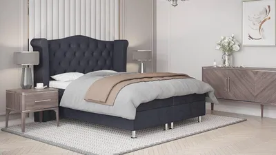 Produktbild von Boxspringbett Saturn Bonellfederkern inkl. 7-Zonen Topper T-30 - Boxspringbett mit Bettkasten, mit Lieferung