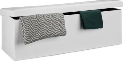 Productafbeelding van Opvouwbare opbergbank met linnen bekleding