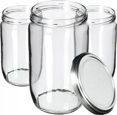 Produktbild von KADAX Einmachgläser mit Deckel "Niva", Marmeladengläser, Einweckgläser, 720 ml, Silber, 8 Stück