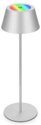 Immagine prodotto di Lampada da tavolo a LED con batteria ricaricabile Lampada da tavolo regolabile in altezza IP44 argento RGB per interni ed esterni
