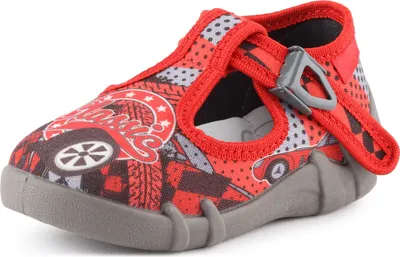 Produktbild von Ladeheid Kinder Mädchen Jungen Hausschuhe Schlapfen LARB001 (Grau Rot, 19)