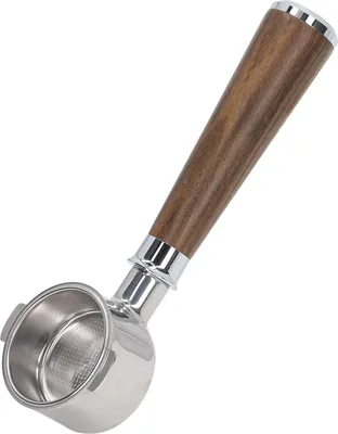Obrázok produktu pre 51 mm Portafilter 2 uši Bezdňová rukoväť na kávu z nehrdzavejúcej ocele pre Delonghi ECO310 Black Rosewood
