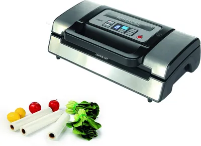 Image de Machine de mise sous vide professionnelle avec double soudure, débit de 20 l/min, pompe à vide, 900 mbar, appareil de soudure pour films alimentaires, sacs de mise sous vide