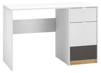Immagine prodotto di Scrivania Torino 120x55x79cm rovere bianco Castello graphite 1 anta