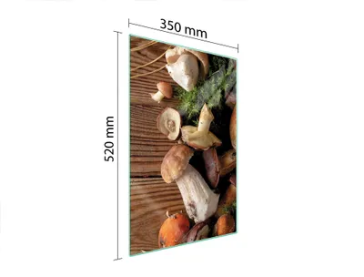 Immagine prodotto di Tagliere in vetro 35x52 funghi
