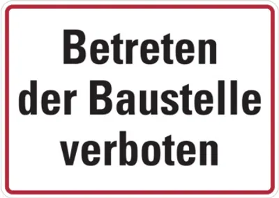 Produktbild von Dreifke® Baustellenschild, Betreten der Baustelle verboten, 250x350mm, Alu ge...