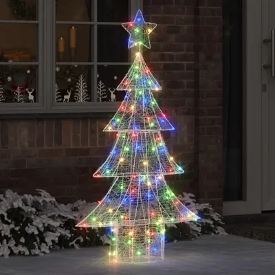 Obrázok produktu pre vidaXL Vianočný stromček so 160 LED diódami Viacfarebný 150 cm akryl