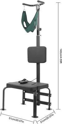 Produktbild von Zervikales Traktionsgerät - Elektrischer Nackenstrecker - Inversion - Hydraulik-Lift - Traglast 6000 N - Für Reha und Schmerzlinderung - Schwarz