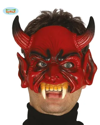 Produktbild von gruselige Dämon Halbmaske Dämonmaske für Erwachsene