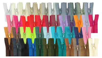 Produktbild von 25 Reißverschlüsse spiral 20cm x 3mm unteilbar, Autolock, 25 Farben Farbmix