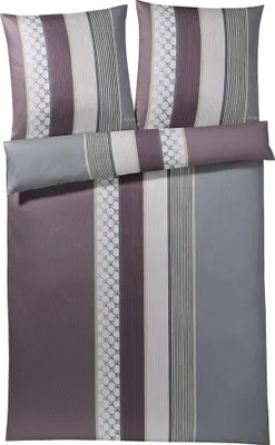 Produktbild von JOOP! Mako-Satin-Kissenbezug einzeln Cornflower Stripes Farbe deep wine Größe 70x90cm