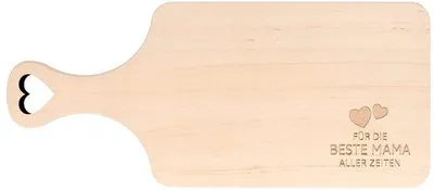 Immagine prodotto di Tavolino in legno con vassoio per la colazione per la mamma, scrivania in legno realizzata a mano con incisione e maniglia.