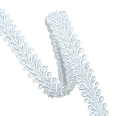 Imagen del producto de Cinta decorativa 10 mm - Encaje trenzado - Cinta decorativa - Para manualidades - Boda/Festejo - 15 metros de poliéster - Cinta de encaje