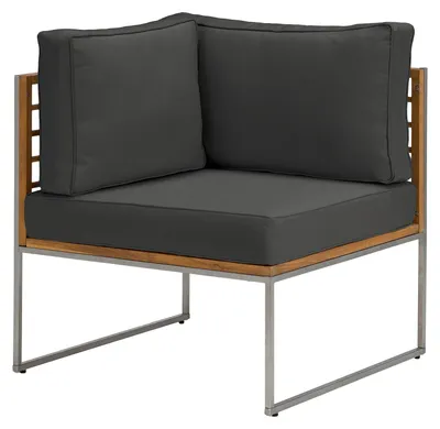 Produktbild von home24 Loungeset - 12-teilig - Webstoff / Teak Massiv
