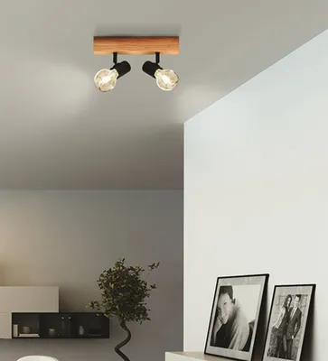 Image de Spot LED Eglo 98112 Townshend E27 2x60W brun/noir