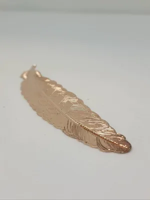 Produktbild von Jumada's – Roségoldenes Lesezeichen Feder – Metall – Dankesgeschenk – Glücksbringer – kleine Geschenke