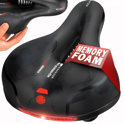 Produktbild von Fahrradsattel Memory Foam Langsame Fahrrad Sattel Hohl Ergonomisch Fahrradsitz Wasserdichter und Atmungsaktiver Sattel Herren Damen MTB E-Bike Retoo