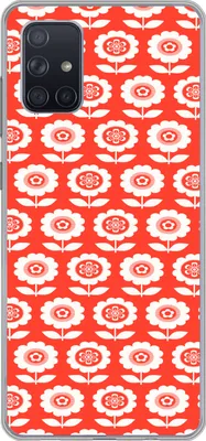 Produktbild von MuchoWow® Handyhülle Schutzhülle Hülle für Telefoonhoesje Samsung Galaxy A51 5G Blumen - Muster - Rot Silikon Softcase Handy Hülle - Abbildung