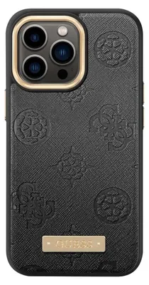 Produktbild von Guess, Magsafe Hülle PolyurethanPeony Metal Plate Apple iPhone 13 Pro Max, Schwarz