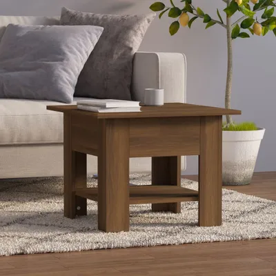 Immagine prodotto di Tavolino in rovere marrone 55x55x42 cm materiale a base di legno