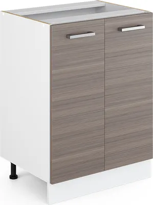 Produktbild von Vicco Küchenunterschrank R-Line, 60 cm ohne Arbeitsplatte, Grau/Weiß