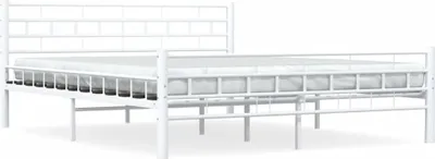 Produktbild von vidaXL Bettgestell Weiß Metall 160×200 cm