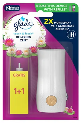 Produktbild von Glade Touch&Fresh osviežovač + 2 x 10 ml náplň Relaxing Zen
