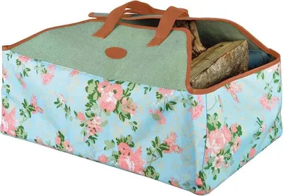 Produktbild von Esschert Design - Brennholztasche mit Rosendruck