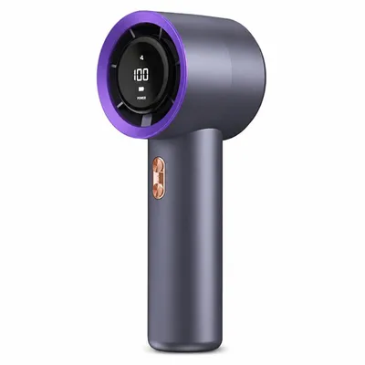 Produktbild von Tragbarer Handventilator wiederaufladbar USB-C, Mini Ventilator mit LED-Anzeige, 3 Geschwindigkeitsstufen