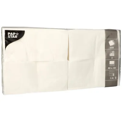 Produktbild von 24000 Servietten, 2-lagig 1/8-Falz 40 cm x 40 cm weiss