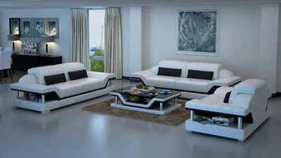 Image de Ensemble de canapé complet Salon Garnitures 3+1+1 places Canapé Polster Couch