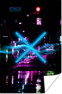 Produktbild von MuchoWow® Poster Spiel - Neon - Spielen - Abstrakt 20x30 cm - Papierdruck